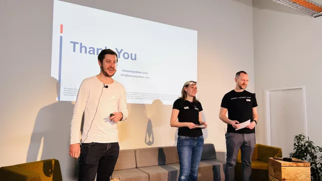 Bild vom Vortrag der Firma Hanon Systems beim TRANSCONNECT Tag 2023