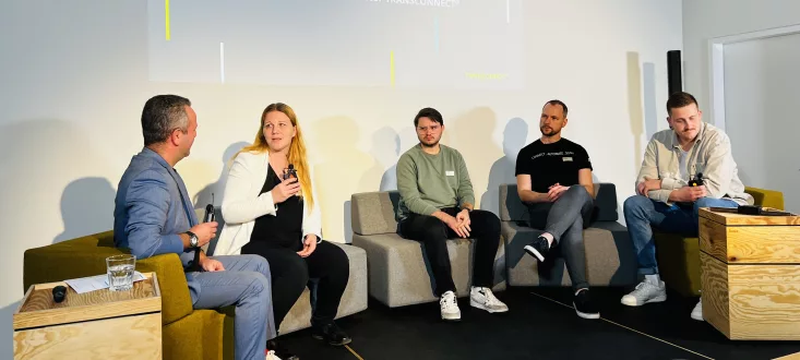 Bild vom Vortrag der Firma Meyer Burger beim TRANSCONNECT Tag 2023
